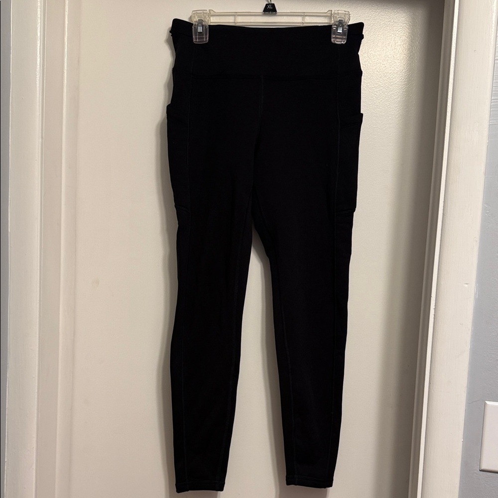 Athleta fleece lined leggings with pockets